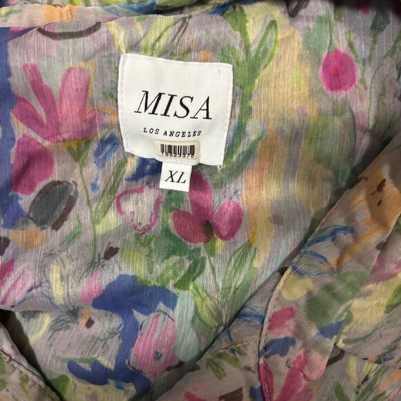 Misa Los Angeles Womens Hilma Floral Print Sleeveless Maxi Dress Size XL - Picture 8 of 10